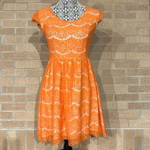 Kensie Lace Overlay Dress Size Small